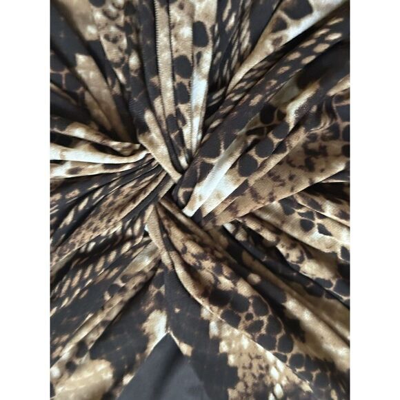 Chico’s 0 Maxi Jersey Animal Print Dress Stretch - Picture 3 of 5